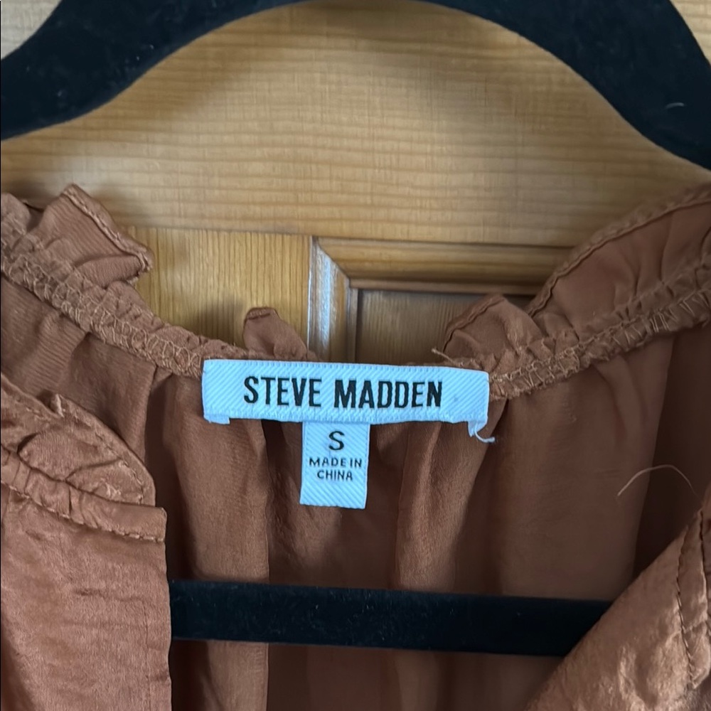 Steve Madden Rust Ruffle Mini Dress - Picture 2 of 4